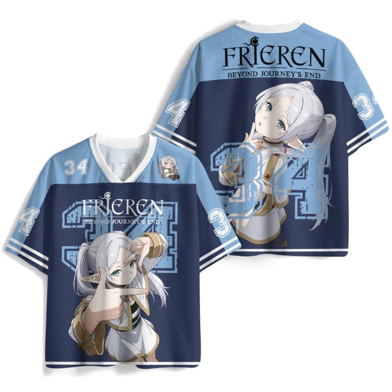 Frieren Anime Merchandise - เสื้อฟุตบอลครอป Frieren Beyond Journey's End สำหรับเด็ก