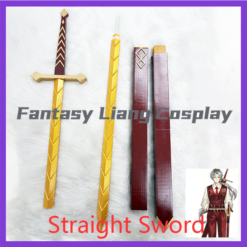 Cosplay Prop Sword - ดาบตรงพร้อมปลอกดาบสำหรับคอสเพลย์ตัวละครลูซิโอจากเกม Limbus Company เหมาะสำหรับการแสดงบทบาทสมมติ งานฮาโลวีน งานคาร์นิวัล